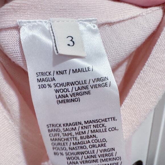 Dorothee Schumacher 100% Virgin Wool Light Sweater Womens Size 3 US Medium Pink‎ - Picture 8 of 9